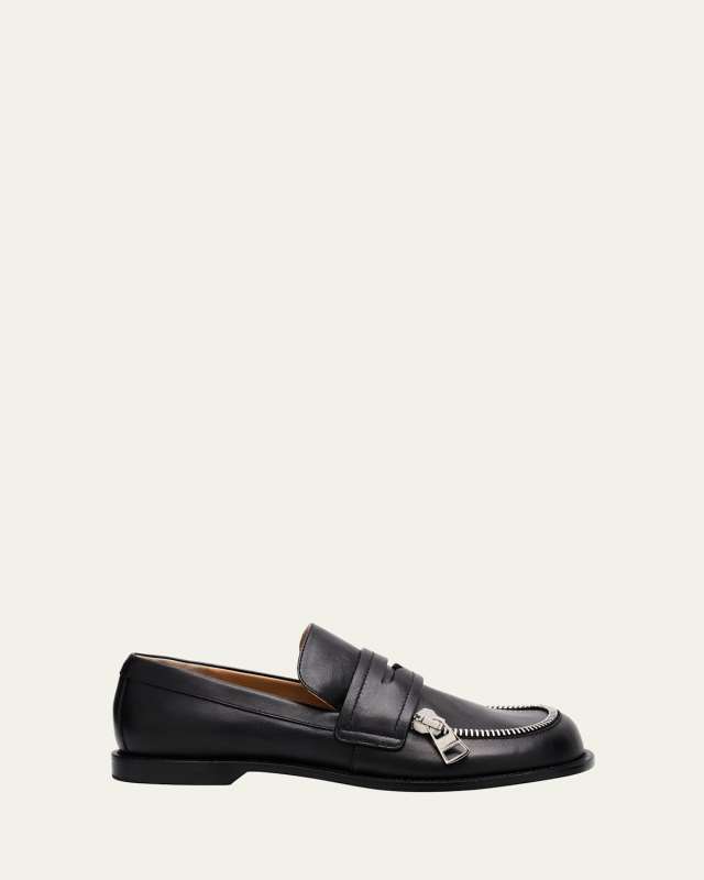 Leather Biker Penny Loafers